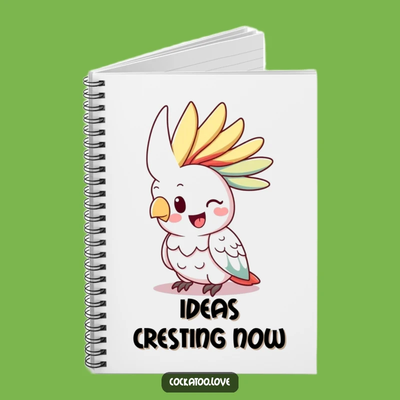 Funny Cockatoo Notebook: Happy Bird, Vibrant Crest, Journal Gift