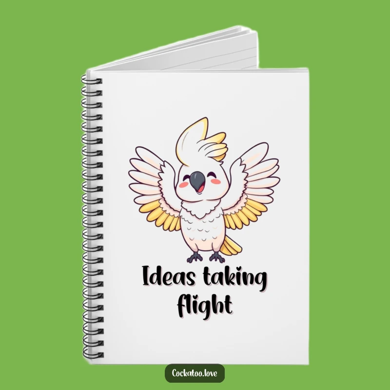 Funny Happy Cockatoo Wings Notebook: Jot Down Joyful Thoughts with This Bird!