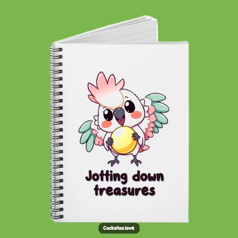 Funny Playful Cockatoo Notebook: Jot Down Gifts with This Bird!