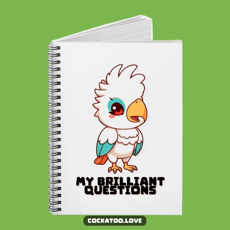 Funny Quizzical Cockatoo Notebook: Jot Down Your Curious Thoughts
