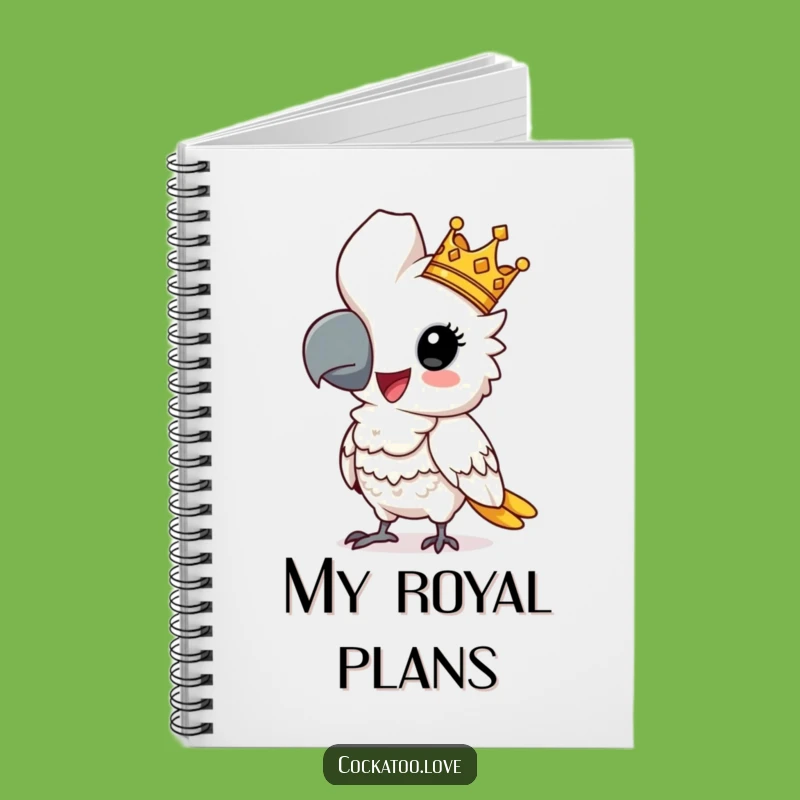 Funny Regal Cockatoo Notebook: Comical Crowned Bird Journal, Great Funny Gift