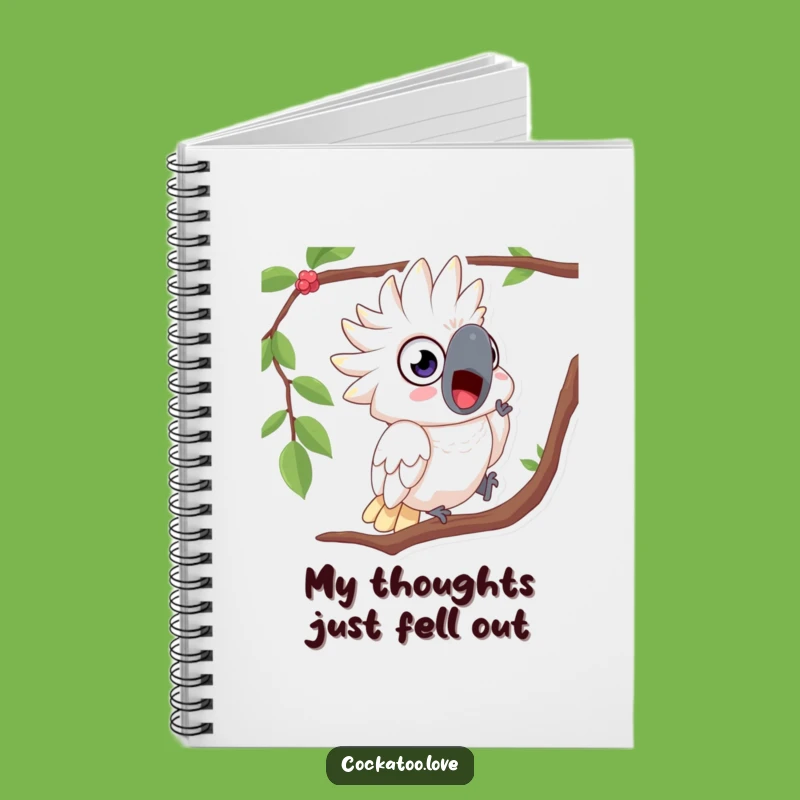 Funny Surprised Cockatoo Notebook - Wide-Eyed Journal Gift