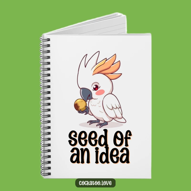 Funny Determined Cockatoo Notebook - Jot Down Ideas with Focus, a Hilarious Gift!