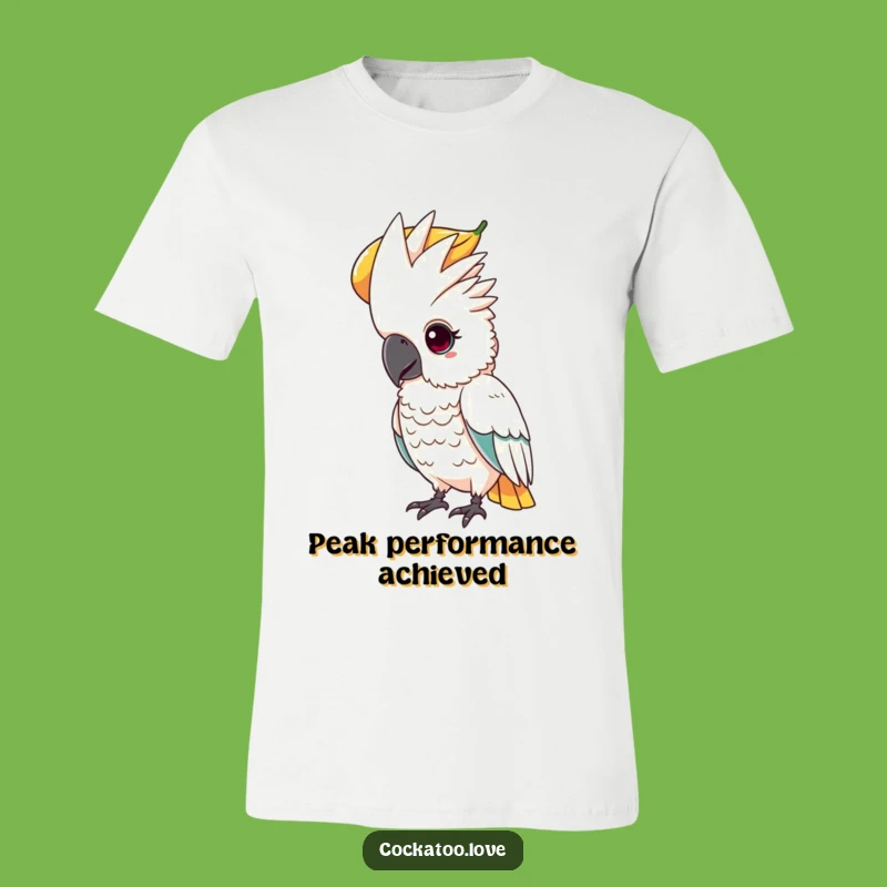 Funny Cockatoo Fruit Balance T-Shirt a Focused Birdy Gift