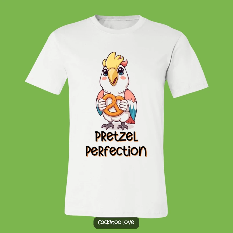 Funny Cockatoo Pretzel Tee: Snack Attack Humor, The Ultimate Comical Gift!