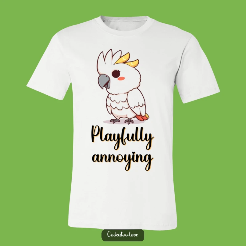 Funny Cockatoo T-Shirt: Mischievous Grin, Playful Peck