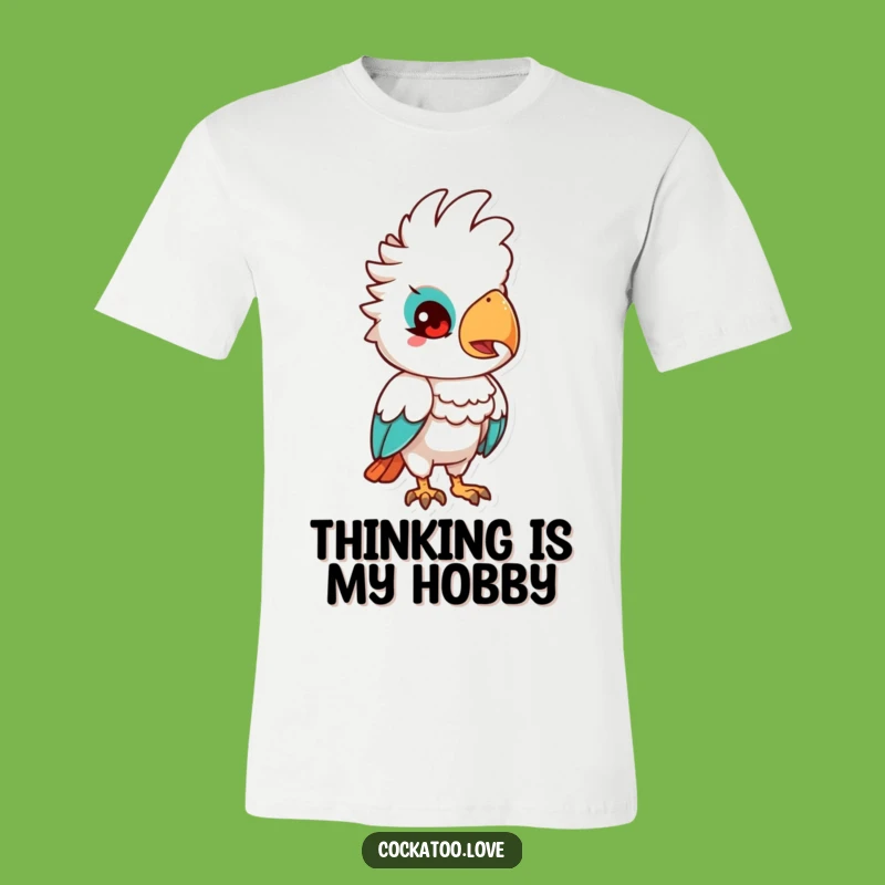 Funny Quizzical Cockatoo T-Shirt: Wear Your Pondering Thoughts Proudly