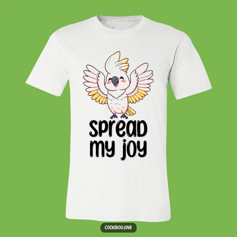 Funny Happy Cockatoo Wings T-Shirt: Wear Your Joy with This Hilarious Bird Tee!