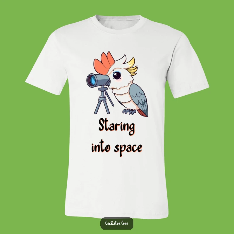 Funny Curious Cockatoo T-Shirt: Bird Explorer Tee, Great Adventure Gift
