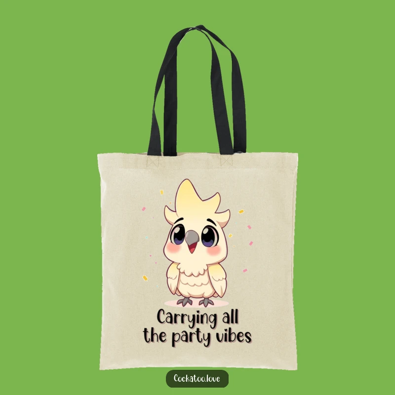 Funny Cockatoo Tote Bag: Carry Your Party Essentials in Style!