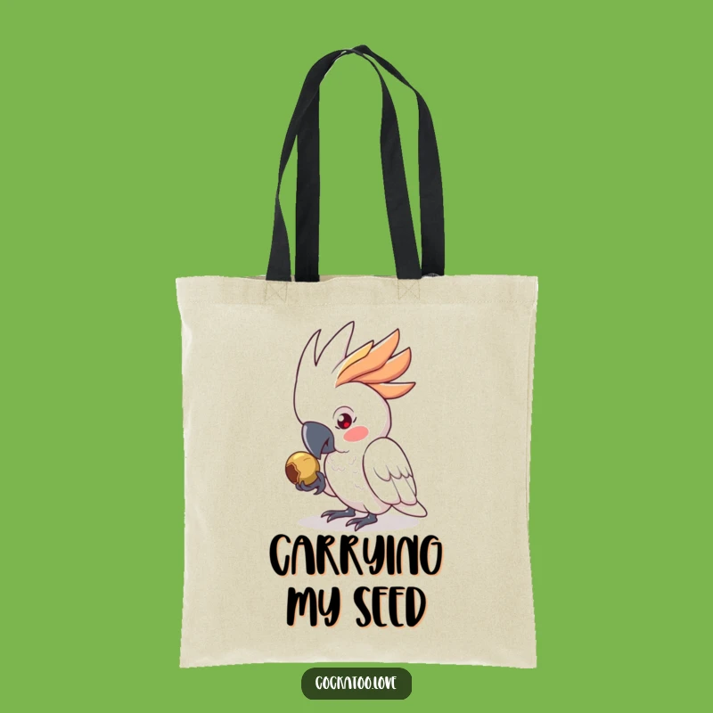 Funny Determined Cockatoo Tote Bag - Carry Your Focus with this Hilarious Gift!