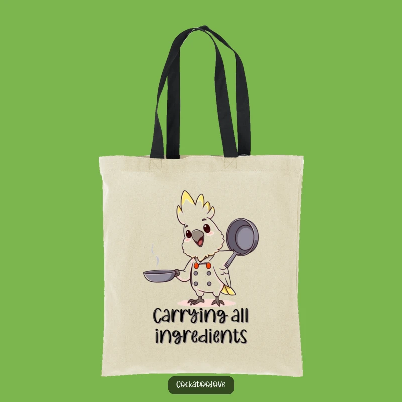 Funny Chef Cockatoo Tote Bag: Carry Your Culinary Dreams