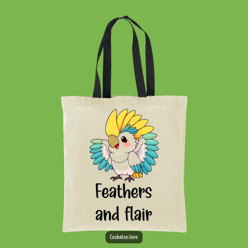Funny Cockatoo Crest Fan Tote Bag: Carry Your Essentials with Tropical Style!