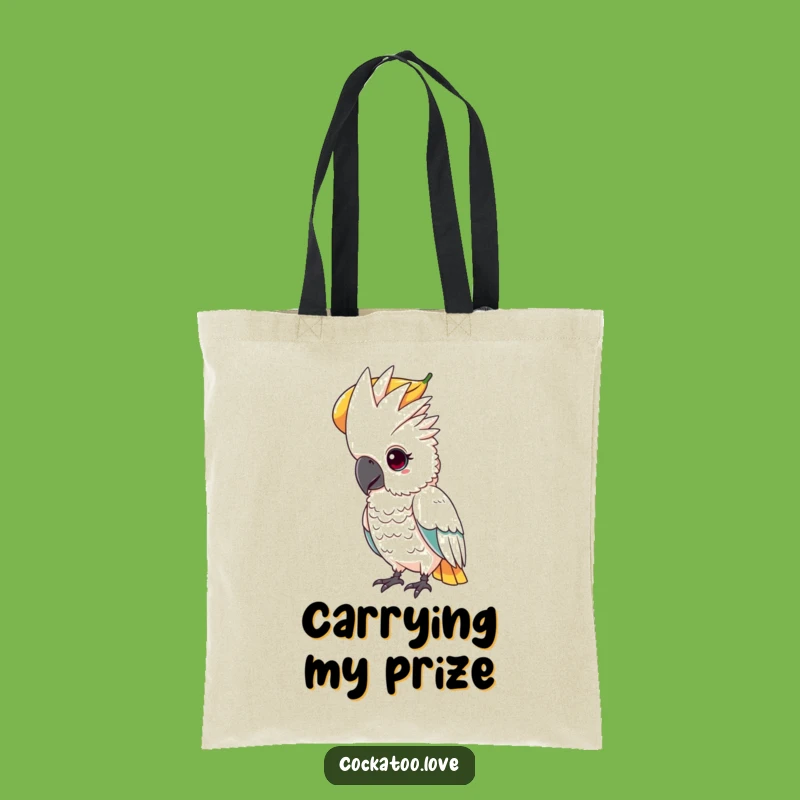 Funny Cockatoo Fruit Balance Tote Bag a Practical Birdy Gift