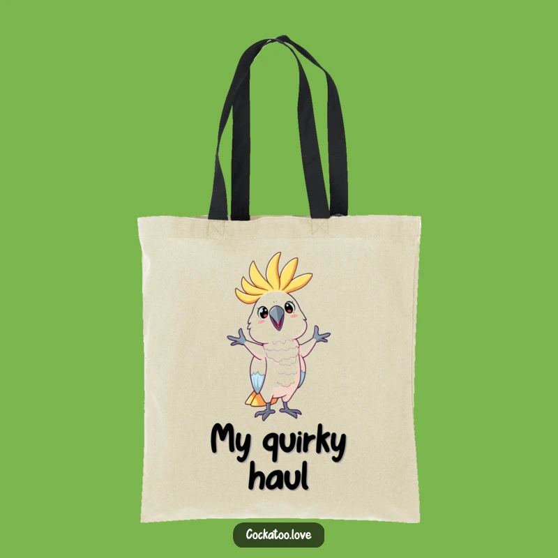 Funny Cockatoo Silly Pose Tote Bag - Carry Your Fun with this Hilarious Gift!