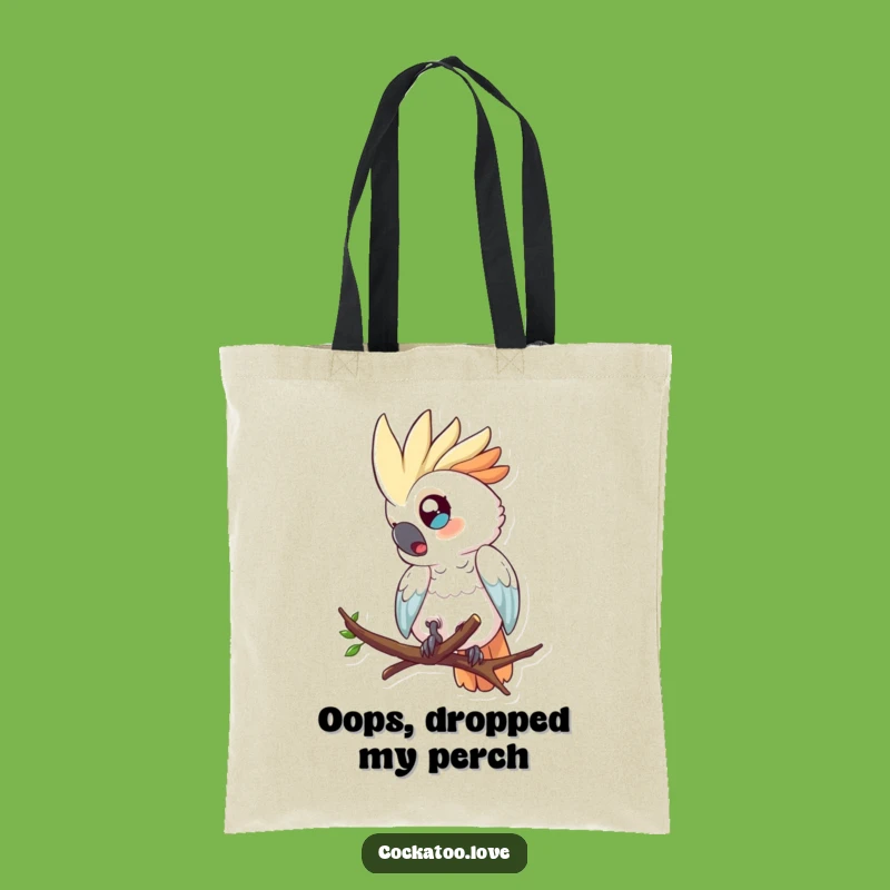 Funny Cockatoo Tumble Tote Bag a Lightweight Birdy Gift
