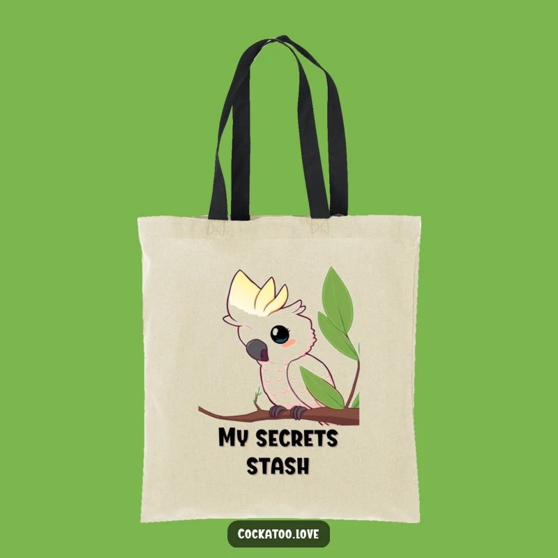 Funny Curious Cockatoo Leaf Tote Bag: Carry Your Curiosity Gift