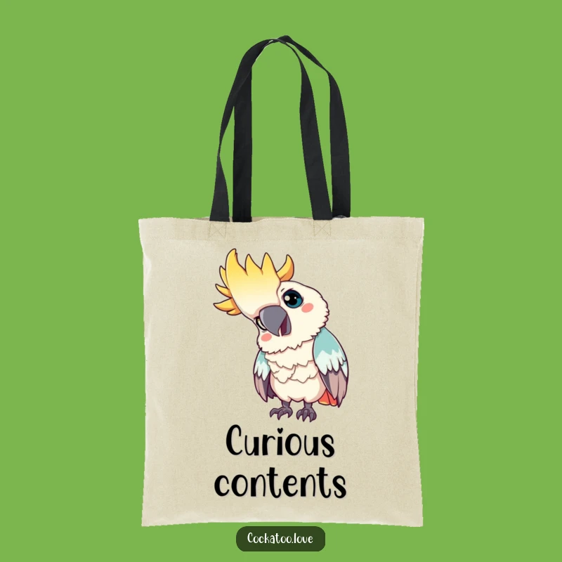 Funny Curious Cockatoo Tote Bag: Carry Your Questions with This Bird Accessory!