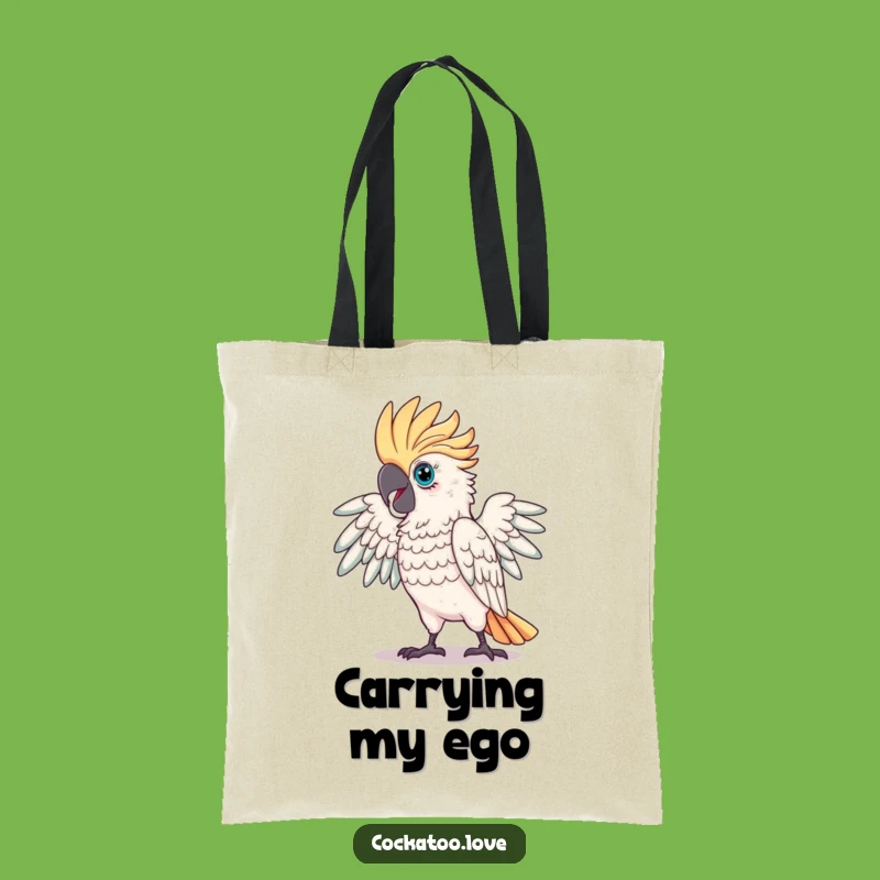 Funny Proud Cockatoo Tote Bag: Dramatic Style - Chic Funny Gift!