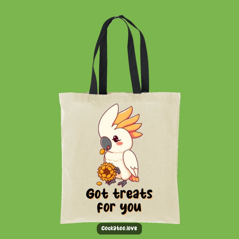 Funny Cockatoo Seed Treat Tote Bag: Carry Kindness with This Humorous Accessory