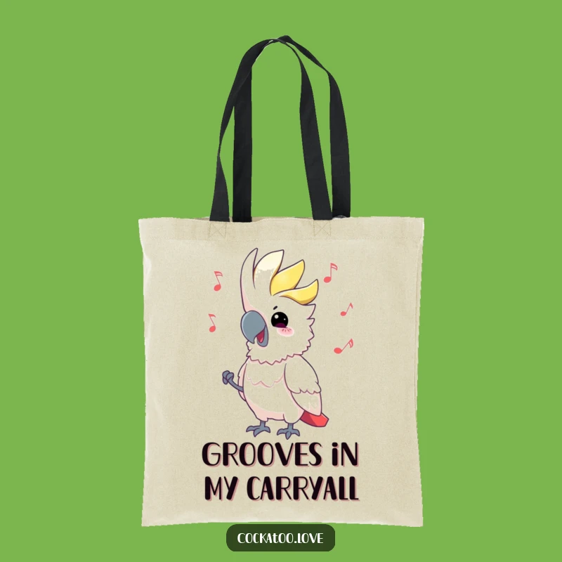 Funny Cockatoo Music Tote Bag - Stylish & Hilarious Bird Lover Carryall!