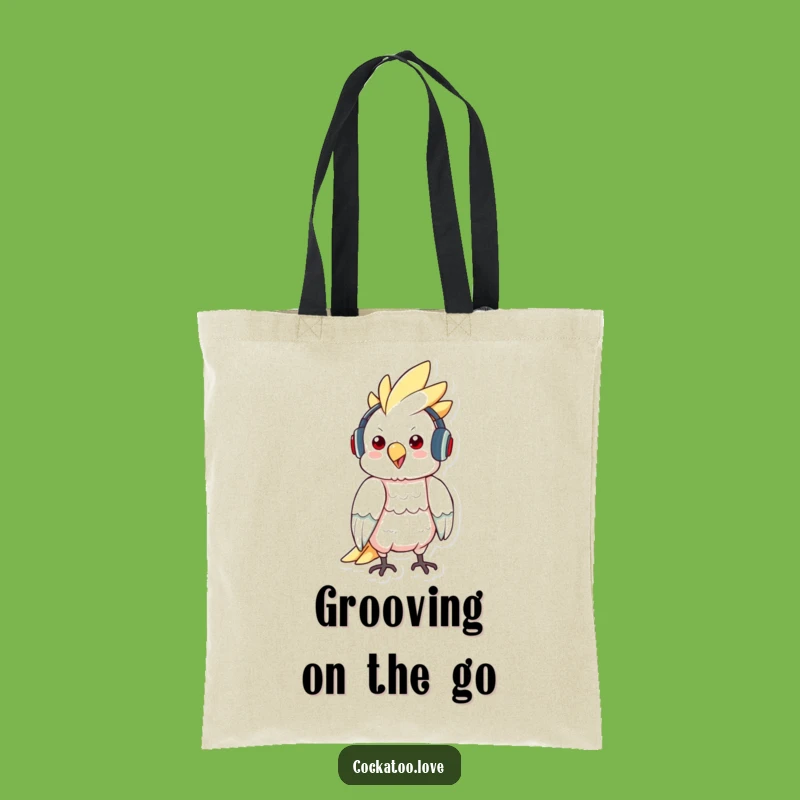 Funny Cockatoo Music Tote Bag: Carry Your Tunes in Style, Hilarious Gift!