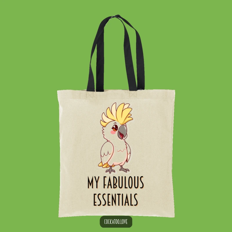 Funny Cockatoo Pose Tote Bag: Crest Raised Hilarious Bird, Stylish Funny Gift