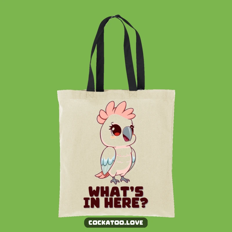 Funny Curious Cockatoo Tote Bag: Head Tilt, Carry Your Curiosity Funny Gift